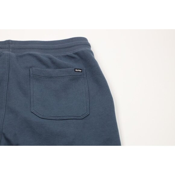 Vintage Y2K Hurley Surfing Mens Large Faded Cuffed Sweatpants Joggers Steel Blue - Picture 15 of 15